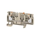 WEIDMULLER - Morsetto sezionatore di prova PUSH IN Beige scuro 4 mm² 20 A 500 V Numero di collegamenti: 2 Numero di piani: 1 TS 35 V-0 Wemid ADT 4 2C.