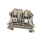 WEIDMULLER - Morsetto sezionatore di prova, collegamento a vite, beige scuro, 4 mm², 32 A, 500 V, numero di collegamenti: 2, numero di piani: 1, TS 35, V-0, Wemid WTR 4 STB/O.TNHE.