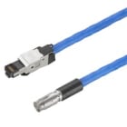WEIDMULLER - Inserto dati con cavo Cat. 6A da 1m, connettori industriali per trasferimenti dati fino a 10 Gbps. Codice prodotto: HDC XX6A01 FMSRJ45-0100.