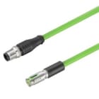 WEIDMULLER - Inserto dati con cavo Cat. 5e, 100 MBit/s, Lunghezza 1 m HDC XX5E01 FMSM12D-0100.