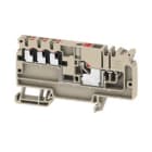WEIDMULLER - Morsetto d'alimentazione PUSH IN Beige scuro 6 mm² 41 A 500 V Numero di collegamenti: 1 Numero di piani: 1 TS 35 V-0 Wemid AAP11 6/6X1.5 LO-LI RD. 2464690000