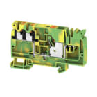 WEIDMULLER - Morsetto d'alimentazione PUSH IN Verde/giallo 10 mm² 800 V Numero di collegamenti: 1 Numero di piani: 1 TS 35 V-0 Wemid AAP12 10/4X2.5 PE-LI.