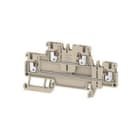 WEIDMULLER - Morsetto componibile a più piani, PUSH IN, Beige scuro, 1.5 mm², 500 V, Numero di collegamenti: 4, Numero di piani: 2, TS 35, V-0, Wemid A2T 1.5.