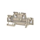 WEIDMULLER - Morsetto componibile a più piani, PUSH IN, Beige scuro, 1.5 mm², 500 V, Numero di collegamenti: 4, Numero di piani: 2, TS 35, V-0, Wemid A2T 1.5 VL.