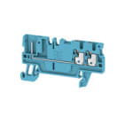 WEIDMULLER - Morsetto blu 1.5 mm² innestabile, 3 collegamenti, 1 piano, V-0, Wemid APGTB 1.5 FT 3C/1 BL.