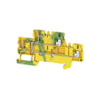 WEIDMULLER - Morsetto PE APGTB 1.5 2T, PUSH IN, Verde/giallo, 1.5 mm², 4 collegamenti, 2 piani, TS 35, V-0, Wemid. 2485870000