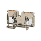 WEIDMULLER - Morsettiera passante PUSH IN Beige scuro 10 mm² 57 A 1000 V Numero di collegamenti: 2 Numero di piani: 1 TS 35 V-0 Wemid 130 °C A2C 10.