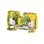 WEIDMULLER - Morsetto PE PUSH IN Verde/giallo 10 mm² 1000 V Numero di collegamenti: 2 Numero di piani: 1 TS 35 V-0 Wemid A2C 10 PE