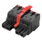 WEIDMULLER - Connettori per circuito stampato 1000V 76A Passo 10.16mm 16mm² 4 poli PUSH IN attuatore Box BUF 10.16IT/04/180MF3 AG BK BX.