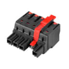 WEIDMULLER - Connettori per circuito stampato, 1000V, 76A, Passo 10.16mm, 16mm², 4 poli, PUSH IN con attuatore, Box BUF 10.16IT/04/180MSF2 AG BK BX.