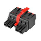 WEIDMULLER - Connettori per circuito stampato 1000V 76A Passo 10.16mm 16mm² 4 poli PUSH IN con attuatore Box BUF 10.16IT/04/180MSF3 AG BK BX.