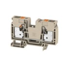 WEIDMULLER - Morsettiera passante PUSH IN Beige scuro 16 mm² 76 A 1000 V Numero di collegamenti: 2 Numero di piani: 1 TS 35 V-0 Wemid 130 °C A2C 16.