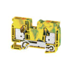 WEIDMULLER - Morsetto PE PUSH IN Verde/giallo 16 mm² 1000 V Numero di collegamenti: 2 Numero di piani: 1 TS 35 V-0 Wemid A2C 16 PE.