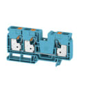WEIDMULLER - Morsettiera passante PUSH IN blu 16 mm² 76 A 1000 V Numero di collegamenti: 3 Numero di piani: 1 TS 35 V-0 Wemid 130 °C A3C 16 BL.