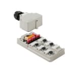 WEIDMULLER - Ripartitore passivo sensore-attuatore (senza cavo) con calotta, 4 prese di contatto e 4 poli, M12 SAI-4-M-4P-M12-SVV-A03.