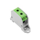 WEIDMULLER - Morsetto ripartitore di potenziale, collegamento a vite, verde, 50 mm², 150 A, 1000 V, numero di piani: 1, V-0, Wemid WPD 130 1X50/1X50 GN.