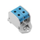 WEIDMULLER - Morsetto ripartitore di potenziale, collegamento a vite, blu, 50 mm², 150 A, 1000 V, numero di piani: 1, V-0, Wemid WPD 230 2X50/2X50 BL.