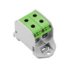 WEIDMULLER - Morsetto ripartitore di potenziale, collegamento a vite, verde, 50 mm², 150 A, 1000 V, numero di piani: 1, V-0, Wemid WPD 230 2X50/2X50 GN.