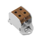 WEIDMULLER - Morsetto ripartitore di potenziale, collegamento a vite, marrone, 50 mm², 150 A, 1000 V, numero di piani: 1, V-0, Wemid WPD 230 2X50/2X50 BN.