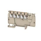 WEIDMULLER - Morsetto d'alimentazione PUSH IN Beige scuro 2.5 mm² 24 A 800 V Numero di collegamenti 5 Numero di piani 1 TS 35 V-0 Wemid AAP12 2.5 LI OR
