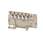 WEIDMULLER - Morsetto d'alimentazione PUSH IN Beige scuro 2.5 mm² 24 A 800 V Numero di collegamenti 5 Numero di piani 1 TS 35 V-0 Wemid AAP12 2.5 LI OR