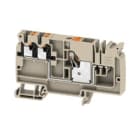 WEIDMULLER - Morsetto d'alimentazione PUSH IN Beige scuro 10 mm² 57 A 800 V Numero di collegamenti: 1 Numero di piani: 1 TS 35 V-0 Wemid AAP12 10/4X2.5 LO-LI OR.