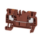 WEIDMULLER - Morsettiera passante PUSH IN marrone 2.5 mm² 24 A 800 V Numero di collegamenti: 2 Numero di piani: 1 TS 35 V-0 Wemid 130 °C A2C 2.5 BR