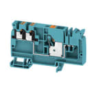 WEIDMULLER - Morsetto d'alimentazione PUSH IN blu 10 mm² 57 A 800 V Numero di collegamenti: 1 Numero di piani: 1 TS 35 V-0 Wemid AAP12 10/4X2.5 LO-LI BL/OR.