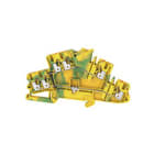 WEIDMULLER - Morsetto PE multistrato PUSH IN Verde/giallo 2.5 mm² 800 V 6 collegamenti 2 piani TS 35 V-0 Wemid A2T 2.5 3C PE.