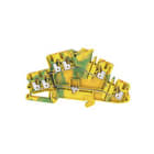WEIDMULLER - Morsetto PE multistrato PUSH IN Verde/giallo 2.5 mm² 800 V 6 collegamenti 2 piani TS 35 V-0 Wemid A2T 2.5 3C PE.