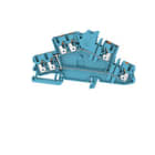 WEIDMULLER - Morsetto componibile a più piani, PUSH IN, blu, 2.5 mm², 800 V, Numero di collegamenti: 6, Numero di piani: 2, TS 35, V-0, Wemid A2T 2.5 3C VL BL.