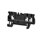 WEIDMULLER - Morsettiera passante PUSH IN nero 1.5 mm² 17.5 A 500 V Numero di collegamenti: 3 Numero di piani: 1 TS 35 V-0 Wemid 130 °C A3C 1.5 BK.