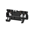 WEIDMULLER - Morsettiera passante PUSH IN nero 1.5 mm² 17.5 A 500 V Numero di collegamenti: 3 Numero di piani: 1 TS 35 V-0 Wemid 130 °C A3C 1.5 BK.