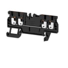 WEIDMULLER - Morsettiera passante PUSH IN nero 1.5 mm² 17.5 A 500 V Numero di collegamenti 4 Numero di piani 1 TS 35 V-0 Wemid 130 °C A4C 1.5 BK.