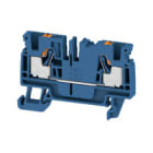 WEIDMULLER - Morsettiera passante PUSH IN Blu scuro 4 mm² 32 A 800 V Numero di collegamenti: 2 Numero di piani: 1 TS 35 V-0 Wemid 130 °C A2C 4 DBL. 2534380000