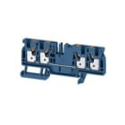 WEIDMULLER - Morsettiera passante PUSH IN Blu scuro 4 mm² 32 A 800 V 4 collegamenti 1 piano TS 35 V-0 Wemid 130 °C A4C 4 DBL.
