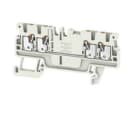 WEIDMULLER - Morsettiera passante PUSH IN Grigio chiaro 1.5 mm² 17.5 A 500 V Numero di collegamenti 4 Numero di piani 1 TS 35 V-0 Wemid 130 °C A4C 1.5 LTGY.