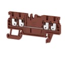 WEIDMULLER - Morsettiera passante PUSH IN marrone 1.5 mm² 17.5 A 500 V 4 collegamenti 1 piano TS 35 V-0 Wemid 130 °C A4C 1.5 BR.