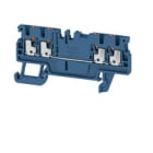 WEIDMULLER - Morsettiera passante PUSH IN Blu scuro 1.5 mm² 17.5 A 500 V 4 collegamenti 1 piano TS 35 V-0 Wemid 130 °C A4C 1.5 DBL.