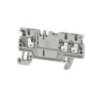 WEIDMULLER - Morsettiera passante PUSH IN Grigio chiaro 1.5 mm² 17.5 A 500 V Numero di collegamenti: 3 Numero di piani: 1 TS 35 V-0 Wemid 130 °C A3C 1.5 LTGY.