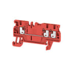 WEIDMULLER - Morsettiera passante PUSH IN rosso 1.5 mm² 17.5 A 500 V Numero di collegamenti: 3 Numero di piani: 1 TS 35 V-0 Wemid 130 °C A3C 1.5 RD.