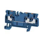 WEIDMULLER - Morsettiera passante PUSH IN Blu scuro 2.5 mm² 24 A 800 V Numero di collegamenti: 3 Numero di piani: 1 TS 35 V-0 Wemid 130 °C A3C 2.5 DBL.