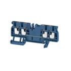 WEIDMULLER - Morsettiera passante PUSH IN Blu scuro 2.5 mm² 24 A 800 V 4 collegamenti 1 piano TS 35 V-0 Wemid 130 °C A4C 2.5 DBL.