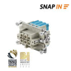 WEIDMULLER - Inserto di contatto femmina HDC HE 06 FQT BL, 500V, 24A, 6 poli, SNAP IN, grandezza 3.