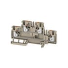 WEIDMULLER - Morsetto componibile a più piani, PUSH IN, Beige scuro, 4 mm², 800 V, Numero di collegamenti: 4, Numero di piani: 2, TS 35, V-0, Wemid A2T 4.