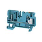 WEIDMULLER - Morsettiera passante PUSH IN blu 4 mm² 32 A 800 V Numero di collegamenti: 2 Numero di piani: 1 TS 35 V-0 Wemid 130 °C APGTB 4 FT 2C/1 BL.