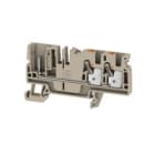 WEIDMULLER - Morsettiera passante PUSH IN Beige scuro 4 mm² 32 A 800 V Numero di collegamenti: 2 Numero di piani: 1 TS 35 V-0 Wemid 130 °C APGTB 4 FT 3C/1.