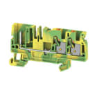 WEIDMULLER - Morsetto PE PUSH IN Verde/giallo 4 mm² 800 V Numero di collegamenti: 2 Numero di piani: 1 TS 35 V-0 Wemid APGTB 4 PE 3C/1.