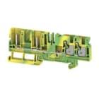 WEIDMULLER - Morsetto PE PUSH IN Verde/giallo 4 mm² 800 V Numero di collegamenti: 2 Numero di piani: 1 TS 35 V-0 Wemid APGTB 4 PE 4C/2. 2540180000