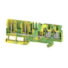WEIDMULLER - Morsetto PE PUSH IN Verde/giallo 4 mm² 800 V Numero di collegamenti: 2 Numero di piani: 1 TS 35 V-0 Wemid APGTB 4 PE 4C/2.